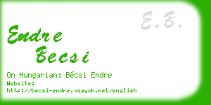 endre becsi business card